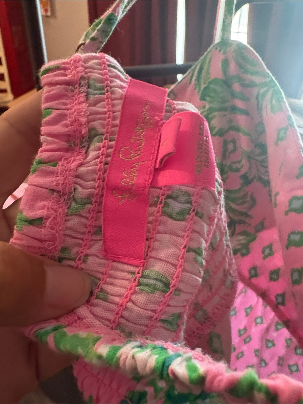 Lilly Pulitzer Pink & Green Tropical Sundress - Picture 3 of 3